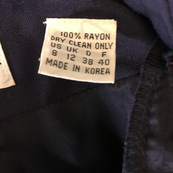 Vintage double breasted navy Albert Nipon dress - Picture 3 of 14